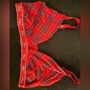 Pink/VS Red Plaid Bralette